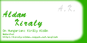 aldan kiraly business card